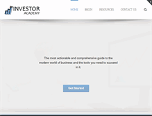 Tablet Screenshot of investoracademy.org